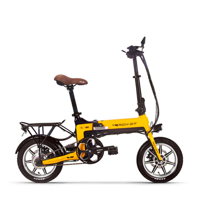 14 Inch E Bike Folding Electric Bike 14x2.125 Tire Aluminum Fork