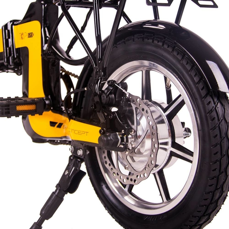 14 Inch E Bike Folding Electric Bike 14x2.125 Tire Aluminum Fork